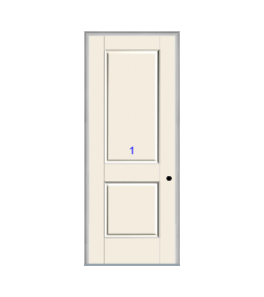 THERMATRU 6'8" Or 8'0" Smooth Star Fiberglass Panel Exterior Prehung Door S220 S8200