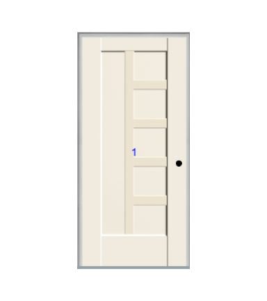 THERMATRU 6'8" Or 8'0" Smooth Star Fiberglass Panel Exterior Prehung Door  S3401L-DDBF2  S83401L-DDBF2
