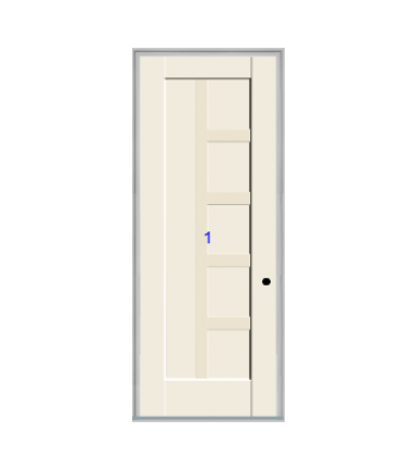 THERMATRU 6'8" Or 8'0" Smooth Star Fiberglass Panel Exterior Prehung Door  S3401L-DDBF2  S83401L-DDBF2
