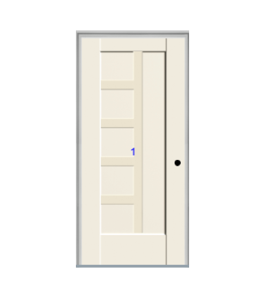 THERMATRU 6'8" Or 8'0" Smooth Star Fiberglass Panel Exterior Prehung Door  S3401R-DDBF2  S83401R-DDBF2