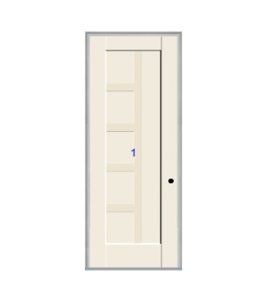 THERMATRU 6'8" Or 8'0" Smooth Star Fiberglass Panel Exterior Prehung Door  S3401R-DDBF2  S83401R-DDBF2