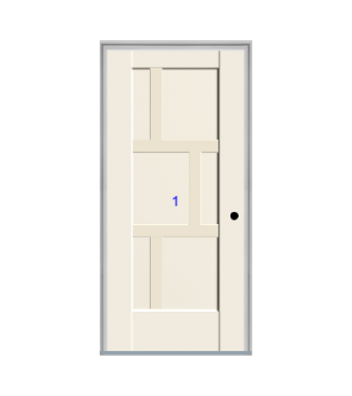 THERMATRU 6'8" Or 8'0" Smooth Star Fiberglass Panel Exterior Prehung Door S3501L-DDBF2  S83501R-DDBF2