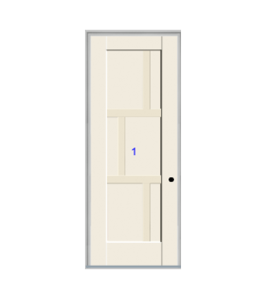 THERMATRU 6'8" Or 8'0" Smooth Star Fiberglass Panel Exterior Prehung Door S3501L-DDBF2  S83501R-DDBF2