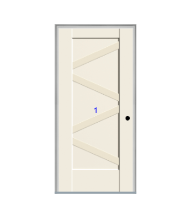 THERMATRU 6'8" Or 8'0" Smooth Star Fiberglass Panel Exterior Prehung Door S3601L-DDBF2   S83601L-DDBF2