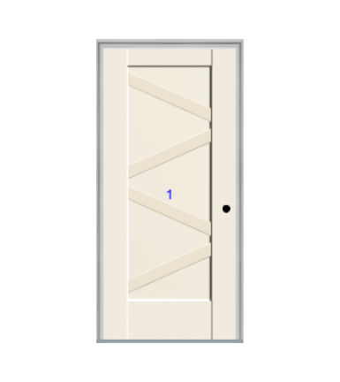 THERMATRU 6'8" Or 8'0" Smooth Star Fiberglass Panel Exterior Prehung Door S3601R-DDBF2  S83601R-DDBF2