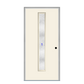 THERMATRU  6'8" Or 8'0" Smooth Star Fiberglass Contemporary Linea Insulated Glass Exterior Prehung Door