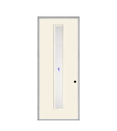 THERMATRU  6'8" Or 8'0" Smooth Star Fiberglass Contemporary Linea Insulated Glass Exterior Prehung Door
