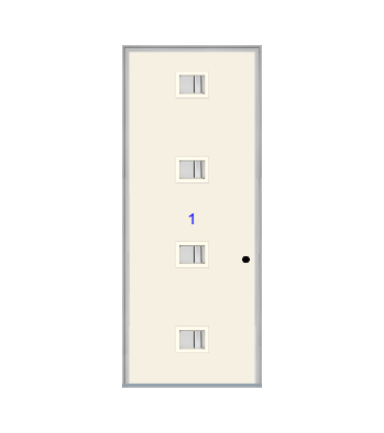 THERMATRU 6'8" Or 8'0" Smooth Star Fiberglass Contemporary Echo Insulated Glass Exterior Prehung Door  S4CL S4XC  S4XJ  S4XN  S4XR  S4XE  S4XK  S84CL S84XC S84XJ S84XN S84XR  S84XE S84XK