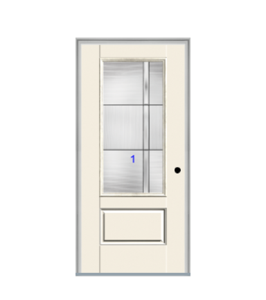 THERMATRU 6'8" Or 8'0" Smooth Star Fiberglass 3/4 Lite Flushed Glaze Insulated Glass Exterior Prehung Door S2200-LE  S2200XE S82200-LE