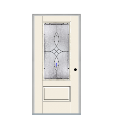 THERMATRU 6'8" Or 8'0" Smooth Star Fiberglass 3/4 Lite Flushed Glaze Insulated Glass Exterior Prehung Door S2200-LE  S2200XE S82200-LE