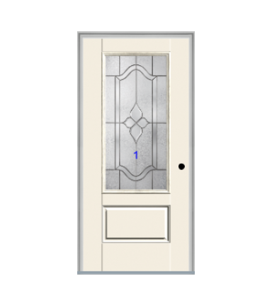 THERMATRU 6'8" Or 8'0" Smooth Star Fiberglass 3/4 Lite Flushed Glaze Insulated Glass Exterior Prehung Door S2200-LE  S2200XE S82200-LE