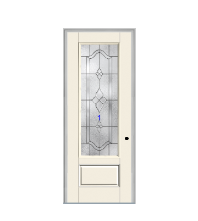 THERMATRU 6'8" Or 8'0" Smooth Star Fiberglass 3/4 Lite Flushed Glaze Insulated Glass Exterior Prehung Door S2200-LE  S2200XE S82200-LE