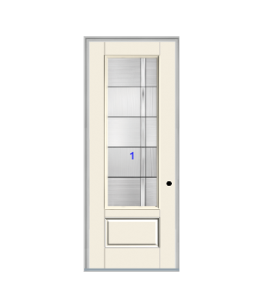 THERMATRU 6'8" Or 8'0" Smooth Star Fiberglass 3/4 Lite Flushed Glaze Insulated Glass Exterior Prehung Door S2200-LE  S2200XE S82200-LE