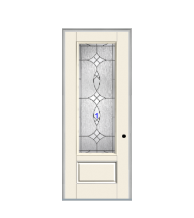 THERMATRU 6'8" Or 8'0" Smooth Star Fiberglass 3/4 Lite Flushed Glaze Insulated Glass Exterior Prehung Door S2200-LE  S2200XE S82200-LE
