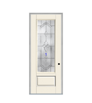 THERMATRU 6'8" Or 8'0" Smooth Star Fiberglass 3/4 Lite Flushed Glaze Insulated Glass Exterior Prehung Door S2200-LE  S2200XE S82200-LE