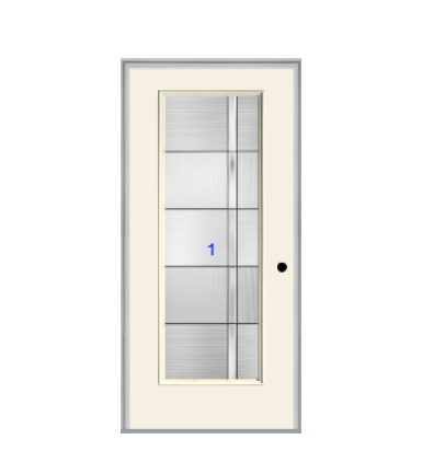 THERMATRU 6'8" Or 8'0" Smooth Star Fiberglass Full Lite Insulated Glass Exterior Prehung Door