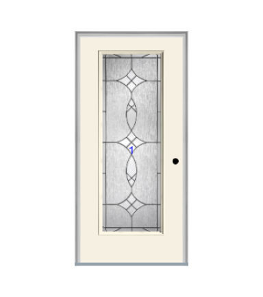 THERMATRU 6'8" Or 8'0" Smooth Star Fiberglass Full Lite Insulated Glass Exterior Prehung Door