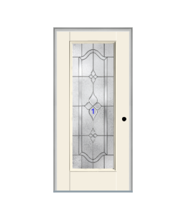 THERMATRU 6'8" Or 8'0" Smooth Star Fiberglass Full Lite Insulated Glass Exterior Prehung Door
