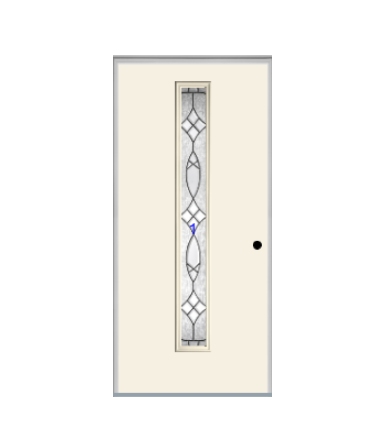 THERMATRU  6'8" Or 8'0" Smooth Star Fiberglass Contemporary Linea Insulated Glass Exterior Prehung Door