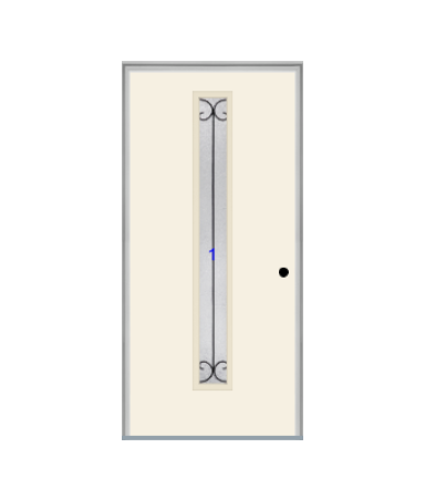 THERMATRU  6'8" Or 8'0" Smooth Star Fiberglass Contemporary Linea Insulated Glass Exterior Prehung Door