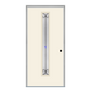 THERMATRU  6'8" Or 8'0" Smooth Star Fiberglass Contemporary Linea Insulated Glass Exterior Prehung Door