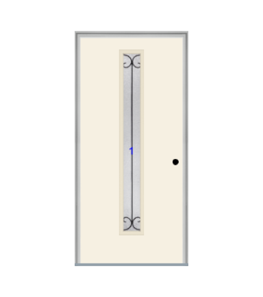 THERMATRU  6'8" Or 8'0" Smooth Star Fiberglass Contemporary Linea Insulated Glass Exterior Prehung Door