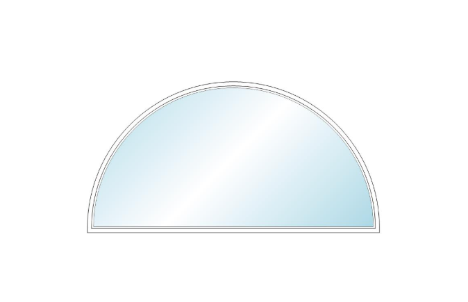 ANDERSEN 400 Series Specialty Springline Window 71 1/4" Wide Fixed Vinyl Exterior Wood Interior Low-E4 Dual Pane Argon Full Glass Grilles/Tempered Optional ELFW6006, ELFW601 Or ELFW602