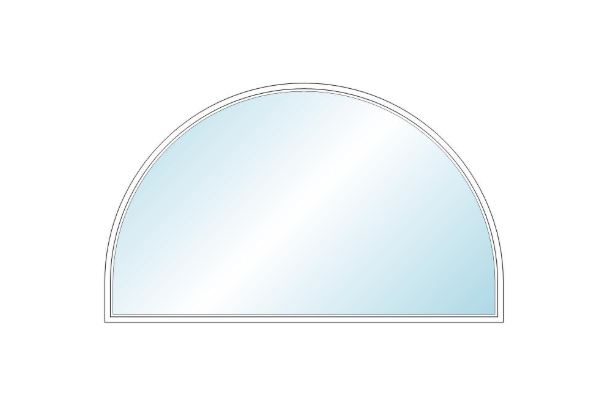 ANDERSEN 400 Series Specialty Springline Window 71 1/4" Wide Fixed Vinyl Exterior Wood Interior Low-E4 Dual Pane Argon Full Glass Grilles/Tempered Optional ELFW6006, ELFW601 Or ELFW602