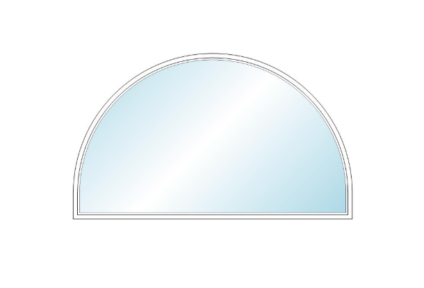 ANDERSEN 400 Series Specialty Springline Window 64 1/2" Wide Fixed Vinyl Exterior Wood Interior Low-E4 Dual Pane Argon Full Glass Grilles/Tempered Optional SE5406, SE541, SE542, SE543, SE5435, SE544, SE5445, SE545, SE5455 Or SE546