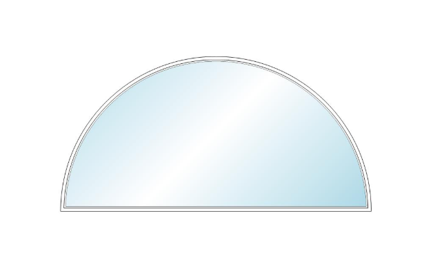 ANDERSEN 400 Series Specialty Springline Window 95 1/8" Wide Fixed Vinyl Exterior Wood Interior Low-E4 Dual Pane Argon Full Glass Grilles/Tempered Optional ELFW8006, ELFW801 Or ELFW802