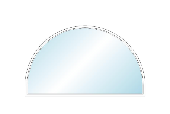ANDERSEN 400 Series Specialty Springline Window 68 1/2" Wide Fixed Vinyl Exterior Wood Interior Low-E4 Dual Pane Argon Full Glass Grilles/Tempered Optional SE5806, SE581, SE582, SE583, SE5835, SE584, SE5845, SE585, SE5855 Or SE586
