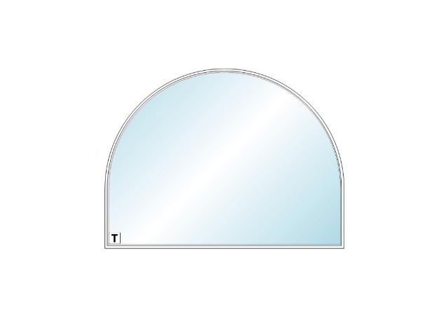 ANDERSEN 400 Series Specialty Springline Window 96" Wide Fixed Vinyl Exterior Wood Interior Low-E4 Dual Pane Argon Full Glass Grilles/Tempered Optional SP8006, SP801 Or SP802