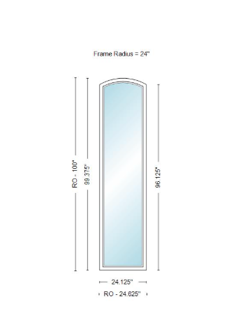 ANDERSEN 400 Series Specialty Equal Leg Arch Casement Window 24 1/8" Wide Fixed Vinyl Exterior Wood Interior Low-E4 Dual Pane Argon Full Glass Grilles/Tempered Optional AFC106, AFC11, AFC12, AFC13, AFC135, AFC14, AFC145, AFC15, AFC155, AFC16 Or AFC18