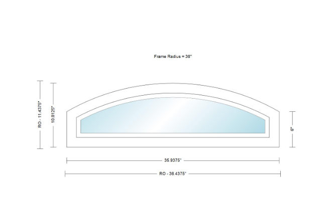 400 Series Specialty Equal Leg Arch Window 35 15/16" Wide Fixed Vinyl Exterior Wood Interior Low-E4 Dual Pane Argon Full Glass Grilles/Tempered Optional AFCP3006,AFCP301,AFCP302,AFCP303,AFCP3035,AFCP304,AFCP3045,AFCP305,AFCP3055,AFCP306 Or AFCP308