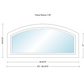 400 Series Specialty Equal Leg Arch Window 35 15/16" Wide Fixed Vinyl Exterior Wood Interior Low-E4 Dual Pane Argon Full Glass Grilles/Tempered Optional AFCP3006,AFCP301,AFCP302,AFCP303,AFCP3035,AFCP304,AFCP3045,AFCP305,AFCP3055,AFCP306 Or AFCP308