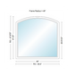Andersen 400 Series Specialty Equal Leg Arch Window 48" Wide Fixed Vinyl Exterior Wood Interior Low-E4 Dual Pane Argon Full Glass Grilles/Tempered Optional AFC206, AFC21, AFC22, AFC23, AFC235, AFC24, AFC245, AFC25, AFC255, AFC26 Or AFC28