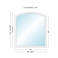 Andersen 400 Series Specialty Equal Leg Arch Window 48" Wide Fixed Vinyl Exterior Wood Interior Low-E4 Dual Pane Argon Full Glass Grilles/Tempered Optional AFC206, AFC21, AFC22, AFC23, AFC235, AFC24, AFC245, AFC25, AFC255, AFC26 Or AFC28