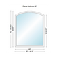 Andersen 400 Series Specialty Equal Leg Arch Window 48" Wide Fixed Vinyl Exterior Wood Interior Low-E4 Dual Pane Argon Full Glass Grilles/Tempered Optional AFC206, AFC21, AFC22, AFC23, AFC235, AFC24, AFC245, AFC25, AFC255, AFC26 Or AFC28