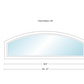 Andersen 400 Series Specialty Equal Leg Arch Window 56 1/2" Wide Fixed Vinyl Exterior Wood Interior Low-E4 Dual Pane Argon Full Glass Grilles/Tempered Optional AFCW206, AFCW21, AFCW22, AFCW23, AFCW235, AFCW24, AFCW245, AFCW25, AFCW255, AFCW26 Or AFCW28