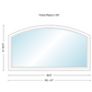 Andersen 400 Series Specialty Equal Leg Arch Window 56 1/2" Wide Fixed Vinyl Exterior Wood Interior Low-E4 Dual Pane Argon Full Glass Grilles/Tempered Optional AFCW206, AFCW21, AFCW22, AFCW23, AFCW235, AFCW24, AFCW245, AFCW25, AFCW255, AFCW26 Or AFCW28