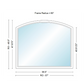 Andersen 400 Series Specialty Equal Leg Arch Window 56 1/2" Wide Fixed Vinyl Exterior Wood Interior Low-E4 Dual Pane Argon Full Glass Grilles/Tempered Optional AFCW206, AFCW21, AFCW22, AFCW23, AFCW235, AFCW24, AFCW245, AFCW25, AFCW255, AFCW26 Or AFCW28