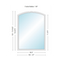 Andersen 400 Series Specialty Equal Leg Arch Window 56 1/2" Wide Fixed Vinyl Exterior Wood Interior Low-E4 Dual Pane Argon Full Glass Grilles/Tempered Optional AFCW206, AFCW21, AFCW22, AFCW23, AFCW235, AFCW24, AFCW245, AFCW25, AFCW255, AFCW26 Or AFCW28