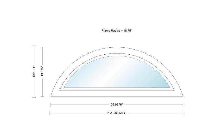 Andersen 400 Series Specialty Eyebrow Fixed Window With Casement Frame Cladding Vinyl Exterior Wood Interior Low-E4 Argon Dual Pane Tempered Optional FCCXW3, FCC2 Or FCCW2