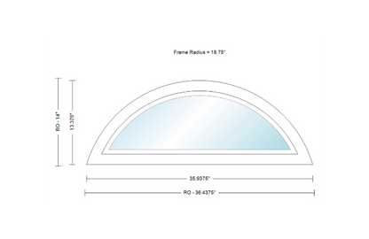 Andersen 400 Series Specialty Eyebrow Fixed Window With Casement Frame Cladding Vinyl Exterior Wood Interior Low-E4 Argon Dual Pane Tempered Optional FCCXW3, FCC2 Or FCCW2