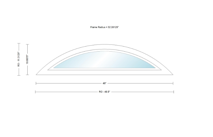 Andersen 400 Series Specialty Eyebrow Fixed Window With Casement Frame Cladding Vinyl Exterior Wood Interior Low-E4 Argon Dual Pane Tempered Optional FCCXW3, FCC2 Or FCCW2
