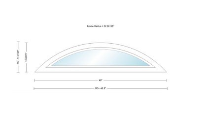Andersen 400 Series Specialty Eyebrow Fixed Window With Casement Frame Cladding Vinyl Exterior Wood Interior Low-E4 Argon Dual Pane Tempered Optional FCCXW3, FCC2 Or FCCW2