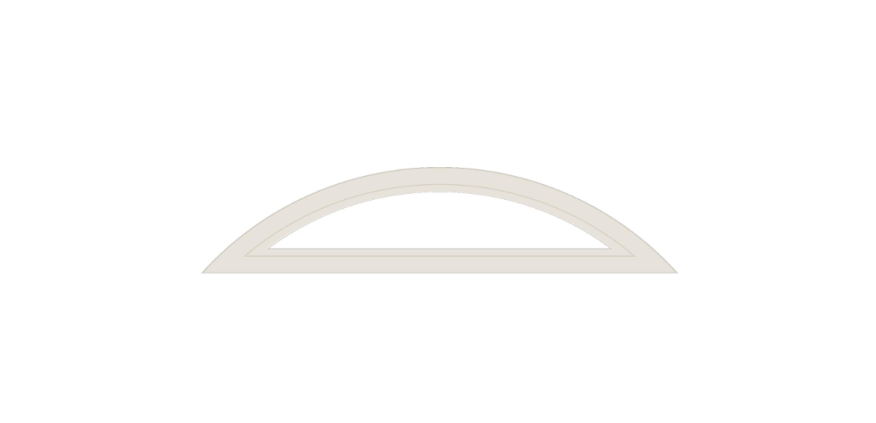 Andersen 400 Series Specialty Eyebrow Fixed Window With Casement Frame Cladding Vinyl Exterior Wood Interior Low-E4 Argon Dual Pane Tempered Optional FCCXW3, FCC2 Or FCCW2