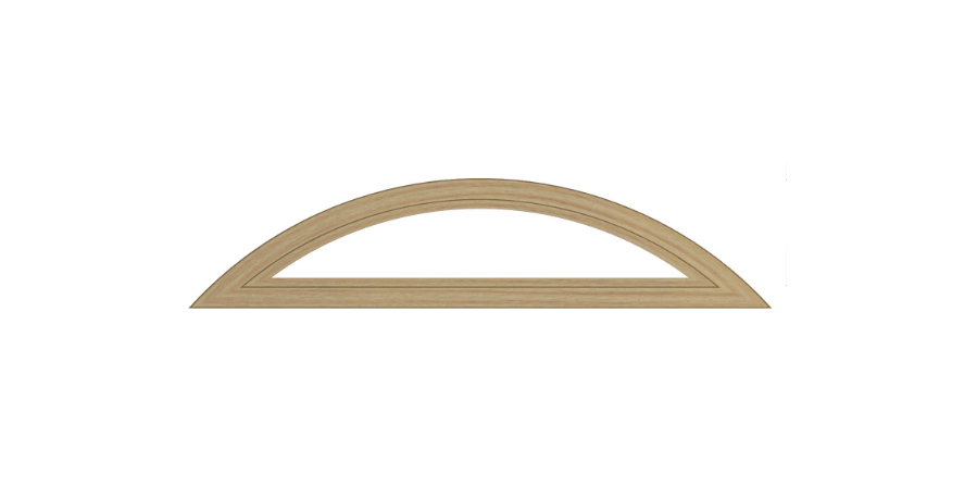 Andersen 400 Series Specialty Eyebrow Fixed Window With Casement Frame Cladding Vinyl Exterior Wood Interior Low-E4 Argon Dual Pane Tempered Optional FCCXW3, FCC2 Or FCCW2