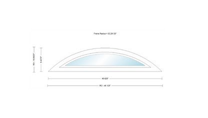 Andersen 400 Series Specialty Eyebrow Fixed Window Double Hung Frame Cladding Vinyl Exterior Wood Interior Low-E4 Argon Dual Pane Tempered Optional FCD28, FCD30 Or FCD38