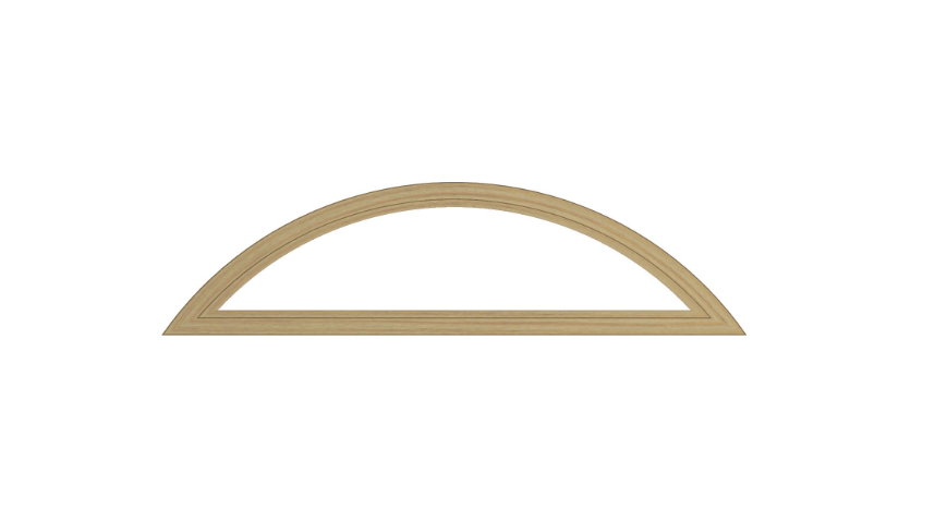 Andersen 400 Series Specialty Eyebrow Fixed Window With Frenchwood Hinged Frame Cladding Vinyl Exterior Wood Interior Low-E4 Argon Dual Pane Tempered Optional FCFW50 Or FCFW60